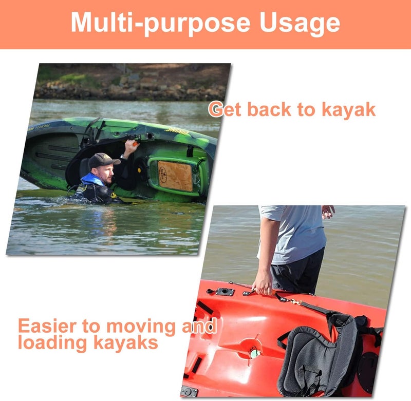 HLOGREE Kayak Handles 2/4 Pack,Kayak Carry Handle with Rivets,Kayak Replacement Handles,Kayak Handles for Emotion/Pelican/Hobie/Lifetime/sit on top/Ocean/Wilderness Accessories,Kayak Parts - Image 5
